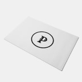 EINFACHE MINIMAL MODERNE MONOGRAM ELEGANTE STILTAS FUßMATTE (Schrägansicht)