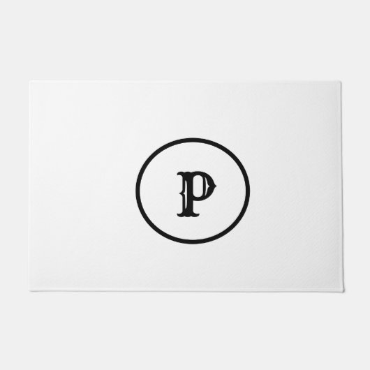 EINFACHE MINIMAL MODERNE MONOGRAM ELEGANTE STILTAS FUßMATTE (Vorderseite)
