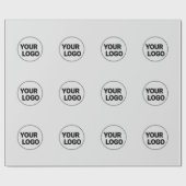 EINFACHE MINIMAL MODERNE MONOGRAM ELEGANTE STILTAS GESCHENKPAPIER (Flach)