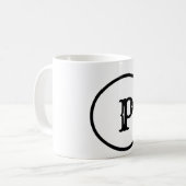 EINFACHE MINIMAL MODERNE MONOGRAM ELEGANTE STILTAS KAFFEETASSE (Vorderseite Links)