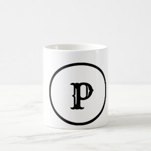 EINFACHE MINIMAL MODERNE MONOGRAM ELEGANTE STILTAS KAFFEETASSE