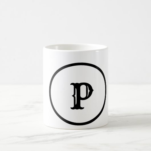 EINFACHE MINIMAL MODERNE MONOGRAM ELEGANTE STILTAS KAFFEETASSE (Mittel)