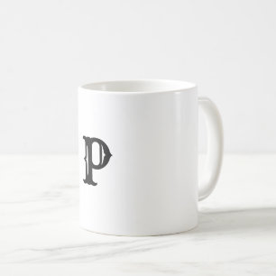 EINFACHE MINIMAL MODERNE MONOGRAM ELEGANTE STILTAS KAFFEETASSE