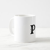 EINFACHE MINIMAL MODERNE MONOGRAM ELEGANTE STILTAS KAFFEETASSE (Vorderseite Links)