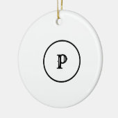 EINFACHE MINIMAL MODERNE MONOGRAM ELEGANTE STILTAS KERAMIK ORNAMENT (Links)