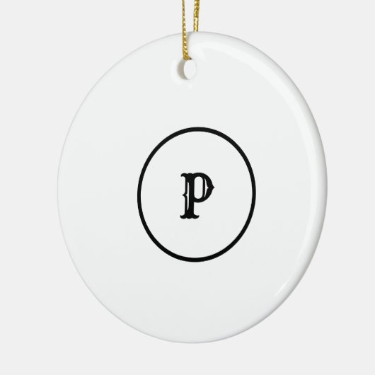 EINFACHE MINIMAL MODERNE MONOGRAM ELEGANTE STILTAS KERAMIK ORNAMENT (Links)