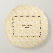 EINFACHE MINIMAL MODERNE MONOGRAM ELEGANTE STILTAS RUNDES KISSEN (Vorderseite)