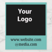 EINFACHE MINIMAL MODERNE MONOGRAM ELEGANTE STILTAS WEINETIKETT (Einzelnes Label)