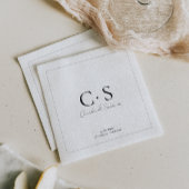 Einfache Minimal Monogram Wedding Napkin Serviette