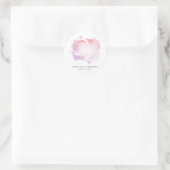 "Einfache Minimal Pastel Rose Blumenladen Clas Runder Aufkleber (Tasche)