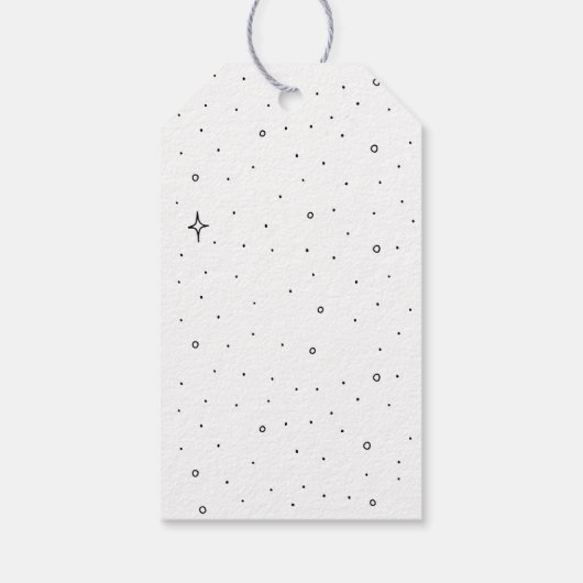 Einfache Minimal-Pine-Tree-Geschenketiketten Geschenkanhänger (Rückseite)