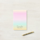 Einfache Minimal Pink Rainbow Girly Post-it Klebezettel (Auf Schreibtisch)