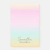 Einfache Minimal Pink Rainbow Girly Post-it Klebezettel (Vorderseite)