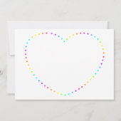 Einfache Minimal-Rainbow Lesbian-Hochzeit Einladung (Rückseite)