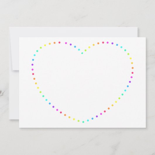 Einfache Minimal-Rainbow Lesbian-Hochzeit Einladung (Rückseite)