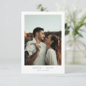 Einfache Minimal Sage Green Wedding Dankeskarte (Stehend Vorderseite)