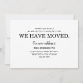 Einfache Minimal Schwarz Wir haben neue Zuhause-Mo Ankündigung (Rückseite)