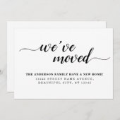 Einfache Minimal Schwarz Wir haben neue Zuhause-Mo Ankündigung (Vorne/Hinten)