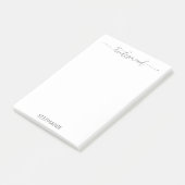Einfache Minimal Script Bridesmaid Geschenk Post-it Klebezettel (angewinkelt)