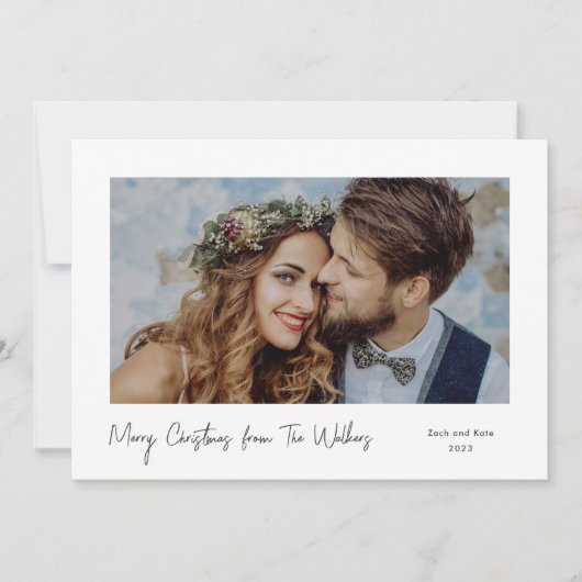 Einfache Minimal Script frohe Weihnachten (Vorderseite)