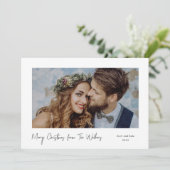 Einfache Minimal Script frohe Weihnachten Karte (Stehend Vorderseite)