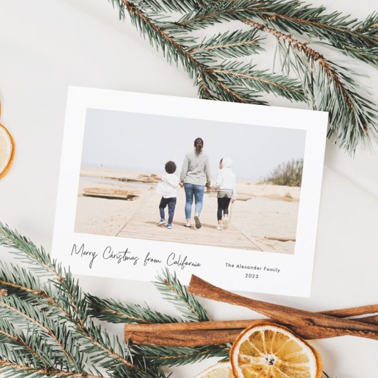 Einfache Minimal Script frohe Weihnachten Karte