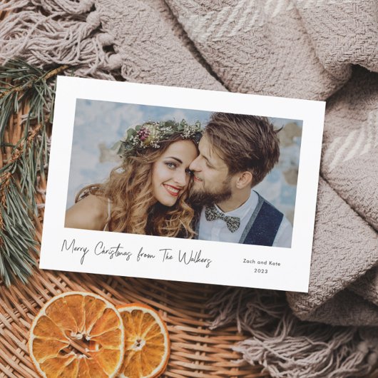 Einfache Minimal Script frohe Weihnachten Karte