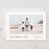 Einfache Minimal Script frohe Weihnachten Karte (Vorderseite)