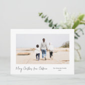 Einfache Minimal Script frohe Weihnachten Karte (Stehend Vorderseite)