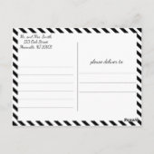 Einfache Minimal-Script-Hochzeit Danke Postkarte (Rückseite)