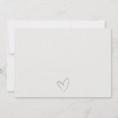 Einfache Minimal Script Schwarz-weiß Baby Dusche Dankeskarte (Rückseite)