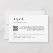 Einfache Minimal-Script-Typografie Hochzeitsstift RSVP Karte (Vorderseite)