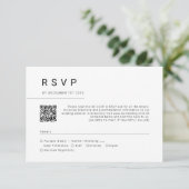 Einfache Minimal-Script-Typografie Hochzeitsstift RSVP Karte (Stehend Vorderseite)