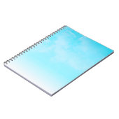 *~* Einfache Minimal Sky Blue Ombre Wolken Notizblock (Linke Seite)