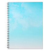 *~* Einfache Minimal Sky Blue Ombre Wolken Notizblock (Vorderseite)