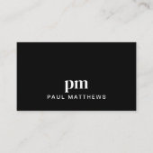 Einfache Minimal Sleek Black Business Card Visitenkarte (Vorderseite)
