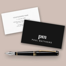 Einfache Minimal Sleek Black Business Card