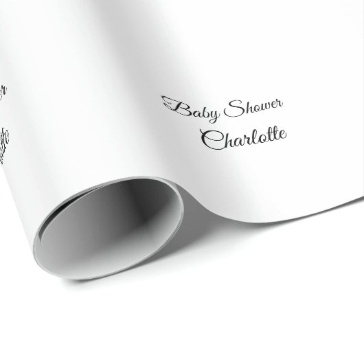 EINFACHE MINIMAL.SÜSSE HINZUFÜGEN NAME BABY Baby D Geschenkpapier (Rolleneckpunkt)