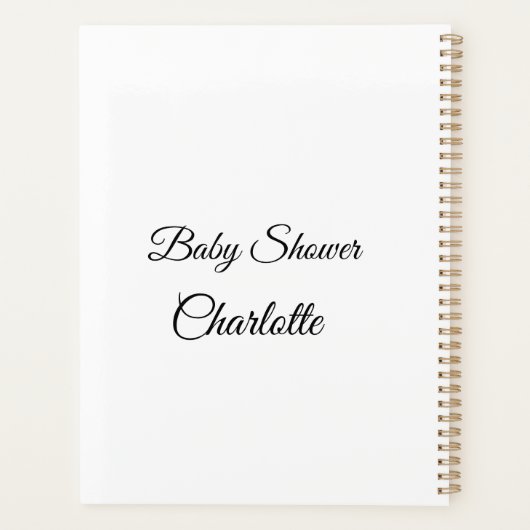 EINFACHE MINIMAL.SÜSSE HINZUFÜGEN NAME BABY Baby D Planer (Rückseite)