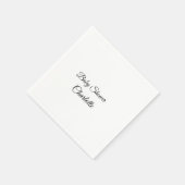 EINFACHE MINIMAL.SÜSSE HINZUFÜGEN NAME BABY Baby D Serviette (Ecke)