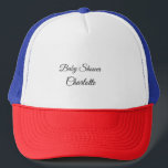 EINFACHE MINIMAL.SÜSSE HINZUFÜGEN NAME BABY Baby D Truckerkappe<br><div class="desc">Entwurf</div>