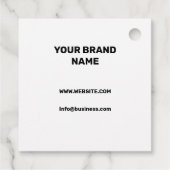 EINFACHE MINIMAL TEXT STYLE BUSINESS LOGO FOIL FAV GESCHENKANHÄNGER (Rückseite)