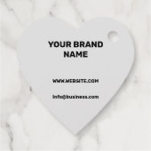 EINFACHE MINIMAL TEXT STYLE BUSINESS LOGO FOIL FAV GESCHENKANHÄNGER (Rückseite)