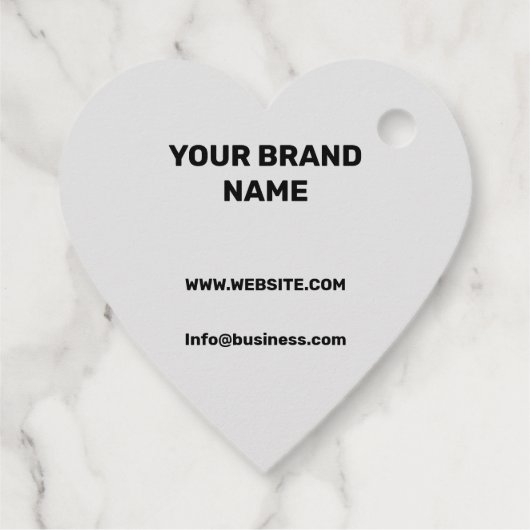 EINFACHE MINIMAL TEXT STYLE BUSINESS LOGO FOIL FAV GESCHENKANHÄNGER (Rückseite)