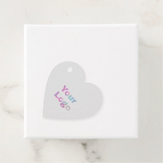 EINFACHE MINIMAL TEXT STYLE BUSINESS LOGO FOIL FAV GESCHENKANHÄNGER (Beispiel)