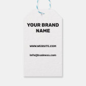 EINFACHE MINIMAL TEXT STYLE BUSINESS LOGO FOIL FAV GESCHENKANHÄNGER (Rückseite)