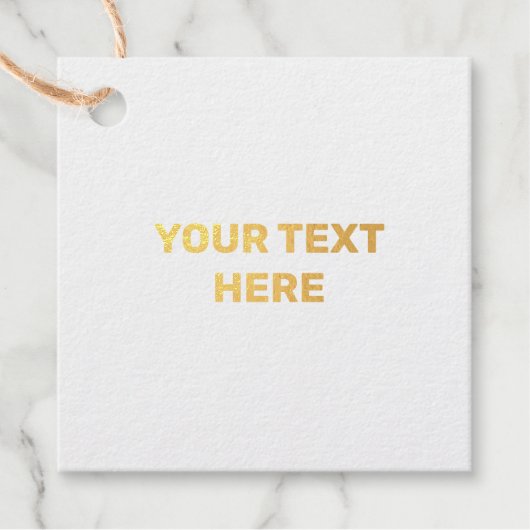 EINFACHE MINIMAL TEXT STYLE GOLF FOIL GIFT TABELLE GESCHENKANHÄNGER (Vorderseite)