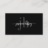 Einfache Minimal Trendy Monogram Business Card Visitenkarte (Vorderseite)