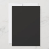 Einfache Minimal-Typografie-Abschlussfeier Einladung (Rückseite)