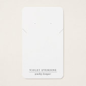 Einfache Minimal Typografie Earring Necklace Juwel (Vorderseite)